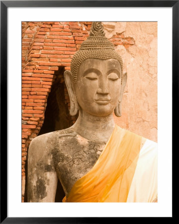 Buddha Image At Ayuthaya, Yai Chai Mongkhon, Siam, Thailand by Gavriel Jecan Pricing Limited Edition Print image