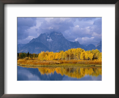 Mt, Moran And Snake River At Oxbow Bend, Grand Teton National Park, Wyoming, Usa Autumn by Pete Cairns Pricing Limited Edition Print image