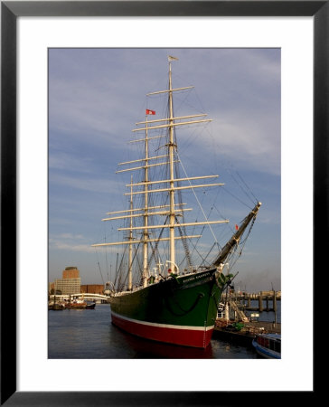 Sail Ship Docks At Port Of Hamburg, Hamburg, Germany by Yadid Levy Pricing Limited Edition Print image