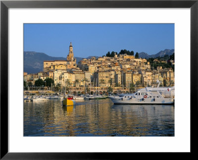 Fishing Boat Leaving Harbour, Menton, Alpes-Maritimes, Provence, French Riviera, France by Ruth Tomlinson Pricing Limited Edition Print image