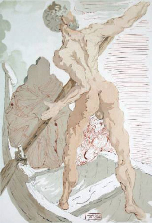 Dc Enfer 03 - Charon Et Le Passage De L'acheron by Salvador Dali Pricing Limited Edition Print image