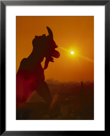 Gargoyle And Sunset From Notre Dame by Richard Nowitz Pricing Limited Edition Print image