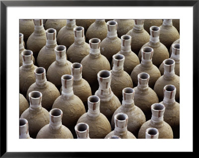 Newly-Made Clay Vases Are Lined Up, Waiting To Be Baked In A Kiln by George F. Mobley Pricing Limited Edition Print image