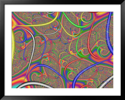 Abstract Fractal Design With Multi-Coloured Patterns And Shapes by Albert Klein Pricing Limited Edition Print image