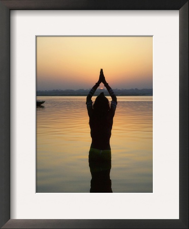 Worship Ceremony At Night By Ganges River, Varanasi, India by Keren Su Pricing Limited Edition Print image