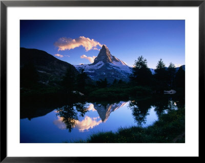 Reflection Of The Matterhorn In Waters Of Grindjisee, Switzerland by Gareth Mccormack Pricing Limited Edition Print image