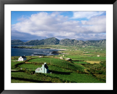 Cottages With Coastline In Distance, Ireland by Holger Leue Pricing Limited Edition Print image