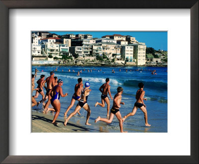 Surf Lifesaver Training At Bondi Beach, Sydney, New South Wales, Australia by Holger Leue Pricing Limited Edition Print image