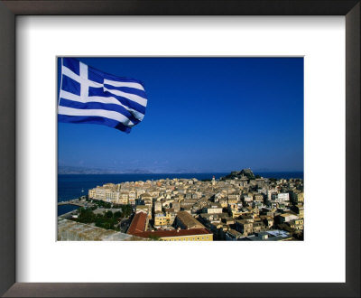 The Island Of Corfu From The New Citadel, Corfu Island, Ionian Islands, Greece by John Elk Iii Pricing Limited Edition Print image