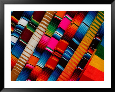 Traditional Textiles For Sale In Zona Romantica, Mexico by Anthony Plummer Pricing Limited Edition Print image