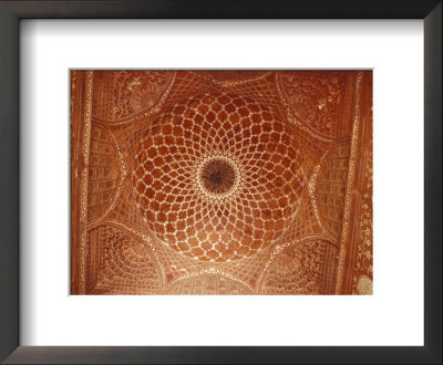 The Intricate Inlay And Carving Of A Mosque Ceiling At The Taj Mahal, Agra, India by Jason Edwards Pricing Limited Edition Print image