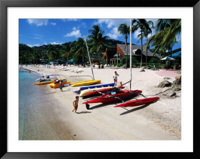 Kayaks On Shore At Westin, St. John, Virgin Islands by Lee Foster Pricing Limited Edition Print image