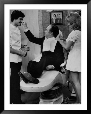 Olympic Swimming Champion Mark Spitz Doing A Dentist Skit On The Bob Hope Tv Show by Bill Eppridge Pricing Limited Edition Print image