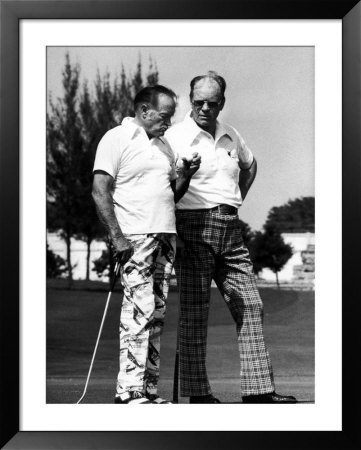 Comedian Bob Hope Playing Golf With President Gerald Ford At The Jackie Gleason Inverrary Classic by Walter Bennett Pricing Limited Edition Print image