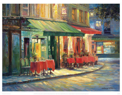 Red And Green Cafe by Haixia Liu Pricing Limited Edition Print image