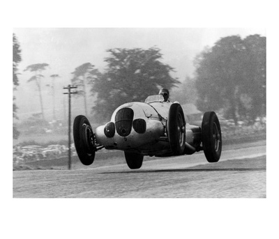 Manfred Von Brauchitsch Becomes Second In The Donington Grand Prix 1937 by Scherl Pricing Limited Edition Print image