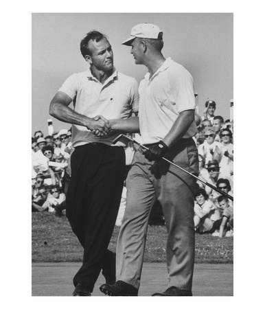 Golfer Jack Nicklaus And Arnold Palmer During National Open Tournament by John Dominis Pricing Limited Edition Print image