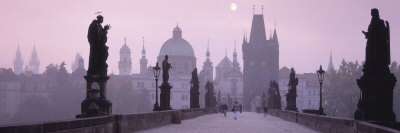 Charles Bridge And Spires Of Old Town, Prague, Czech Republic by Panoramic Images Pricing Limited Edition Print image