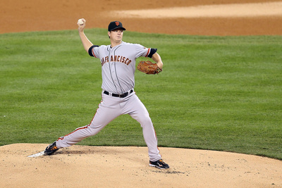 Detroit, Mi - October 28: Detroit Tigers V San Francisco Giants - Matt Cain by Christian Petersen Pricing Limited Edition Print image