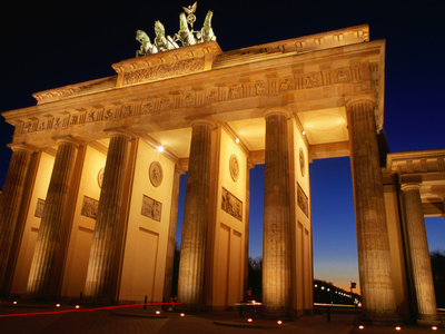 Brandeburg Gate At Dusk, Berlin, Germany by Richard Nebesky Pricing Limited Edition Print image