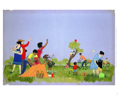Families In The Park by Ezra Jack Keats Pricing Limited Edition Print image