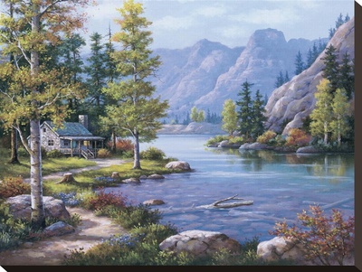 Lakeside Lodge by Sung Kim Pricing Limited Edition Print image