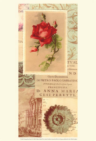 Vintage Rose Panel Ii by Gillian Fullard Pricing Limited Edition Print image