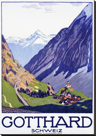 Gotthard, Schweiz by Emil Cardinaux Pricing Limited Edition Print image