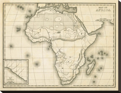 Map Of Africa, C.1839 by Samuel Augustus Mitchell Pricing Limited Edition Print image