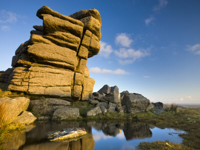 Granite Outcrop At Saddle Tor, Dartmoor National Park, Devon, England, 2008 by Adam Burton Pricing Limited Edition Print image
