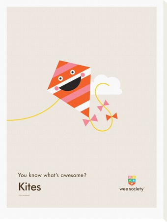 You Know What's Awesome? Kites (Gray) by Wee Society Pricing Limited Edition Print image