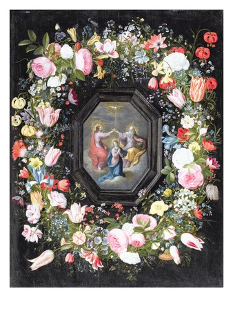 The Coronation Of The Virgin Surrounded By A Flower Garland by A. Daniels Pricing Limited Edition Print image