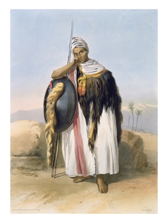 Warrior From Amhara, Ethiopia, Illustration From 'The Valley Of Nile', Engraved By Adolphe Rouergue by Emile Prisse D'avennes Pricing Limited Edition Print image