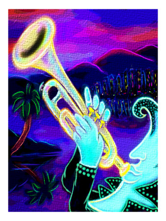 Man Playing Trumpet by Images Monsoon Pricing Limited Edition Print image