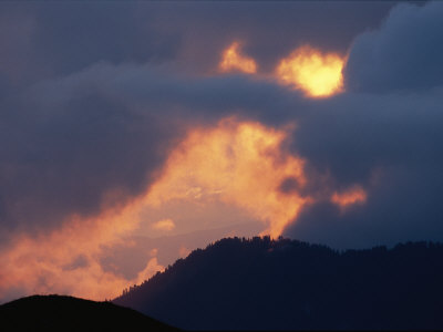 Clouds Turn Orange At Sunset by Stephen Alvarez Pricing Limited Edition Print image