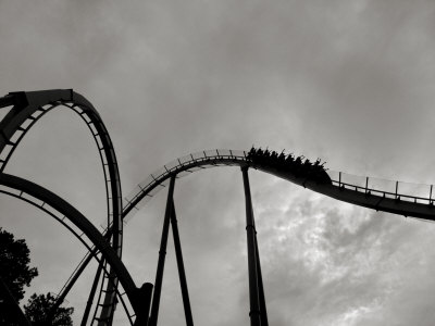 Rollercoaster At Six Flags Over Georgia by Stephen Alvarez Pricing Limited Edition Print image