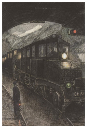 Machine Cycle: Electric Locomotive by Hans Baluschek Pricing Limited Edition Print image