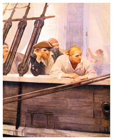 The Brig Covenant In A Fog, Kidnapped by Newell Convers Wyeth Pricing Limited Edition Print image