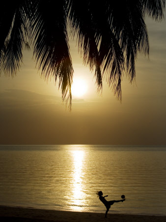 Football On The Beach by Scott Stulberg Pricing Limited Edition Print image