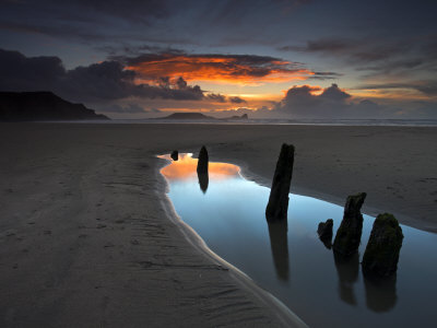 Rhossili Bay, Rhossili Bay, Gower, Wales, Uk by Adam Burton Pricing Limited Edition Print image
