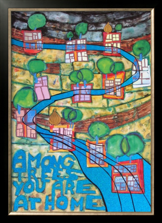 Among Trees You Are At Home, C.2000 by Friedensreich Hundertwasser Pricing Limited Edition Print image