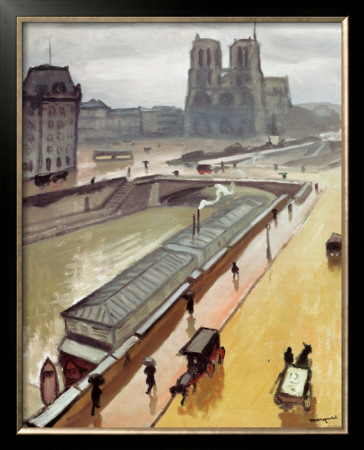 Rainy Day In Paris Notre-Dame Cathedral by Pierre Albert Marquet Pricing Limited Edition Print image