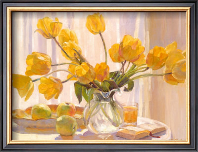 Yellow Tulips And Apples by Valeri Chuikov Pricing Limited Edition Print image