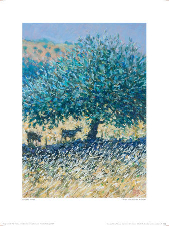 Goats And Olives, Rhodes by Robert Jones Pricing Limited Edition Print image