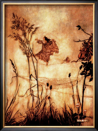 Fairy On A Spider's Web by Arthur Rackham Pricing Limited Edition Print image