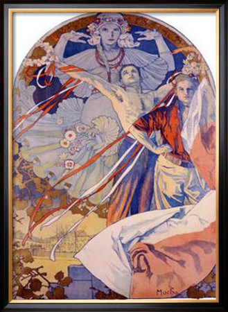Pagenat On The Vltava by Alphonse Mucha Pricing Limited Edition Print image