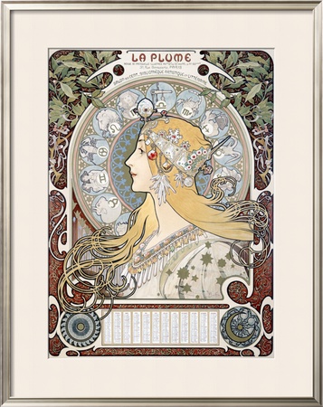 Zodiac Le Plume by Alphonse Mucha Pricing Limited Edition Print image