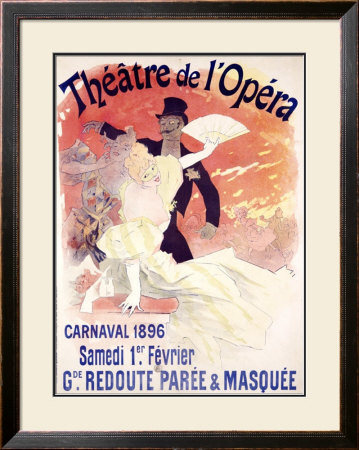 Theatre De L'opera, Carnaval, 1896 by Jules Cheret Pricing Limited Edition Print image