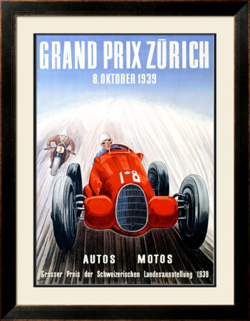 Grand Prix Zurich, 1939 by Adolf Schnider Pricing Limited Edition Print image