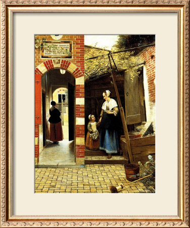 Dutch Courtyard Of A House In Delft by Pieter De Hooch Pricing Limited Edition Print image